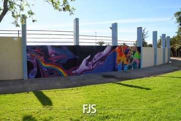 Mural contra la intolerancia en Telde/TA y Francisco Javier Santana.